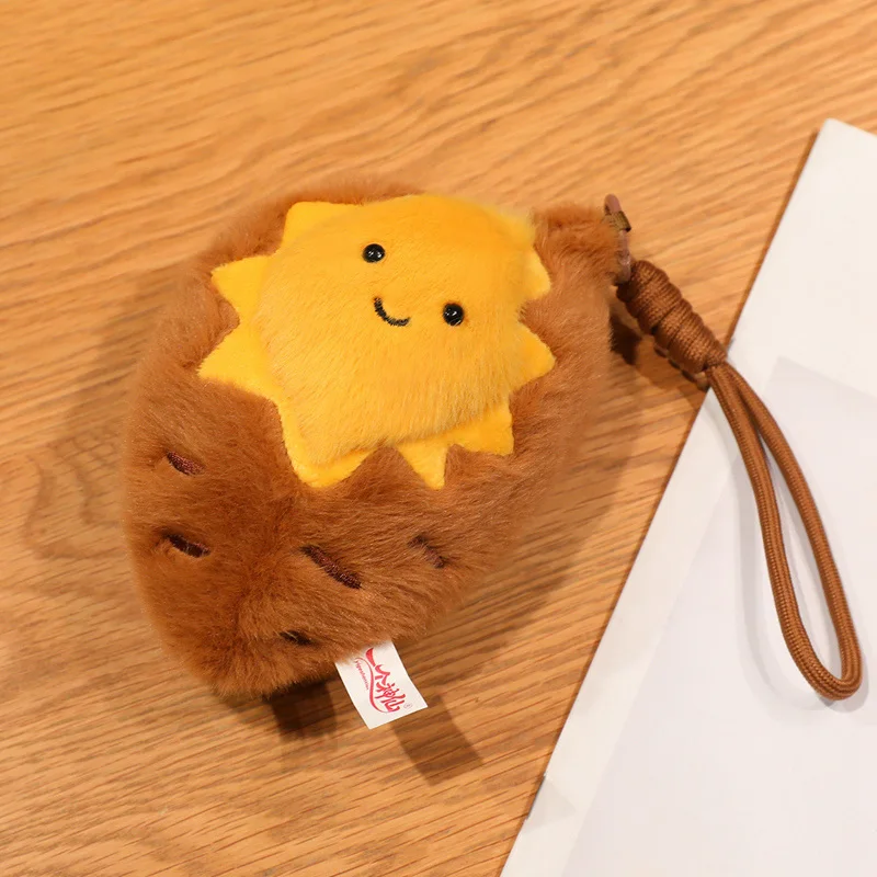 18CM Kawaii Kreskówkowy Symulowany Anime Ziemniak Pluszowy Breloczek Zabawka Ręcznie Robiona Lalka Ziemniak Prezent na Festiwal dla Dzieci