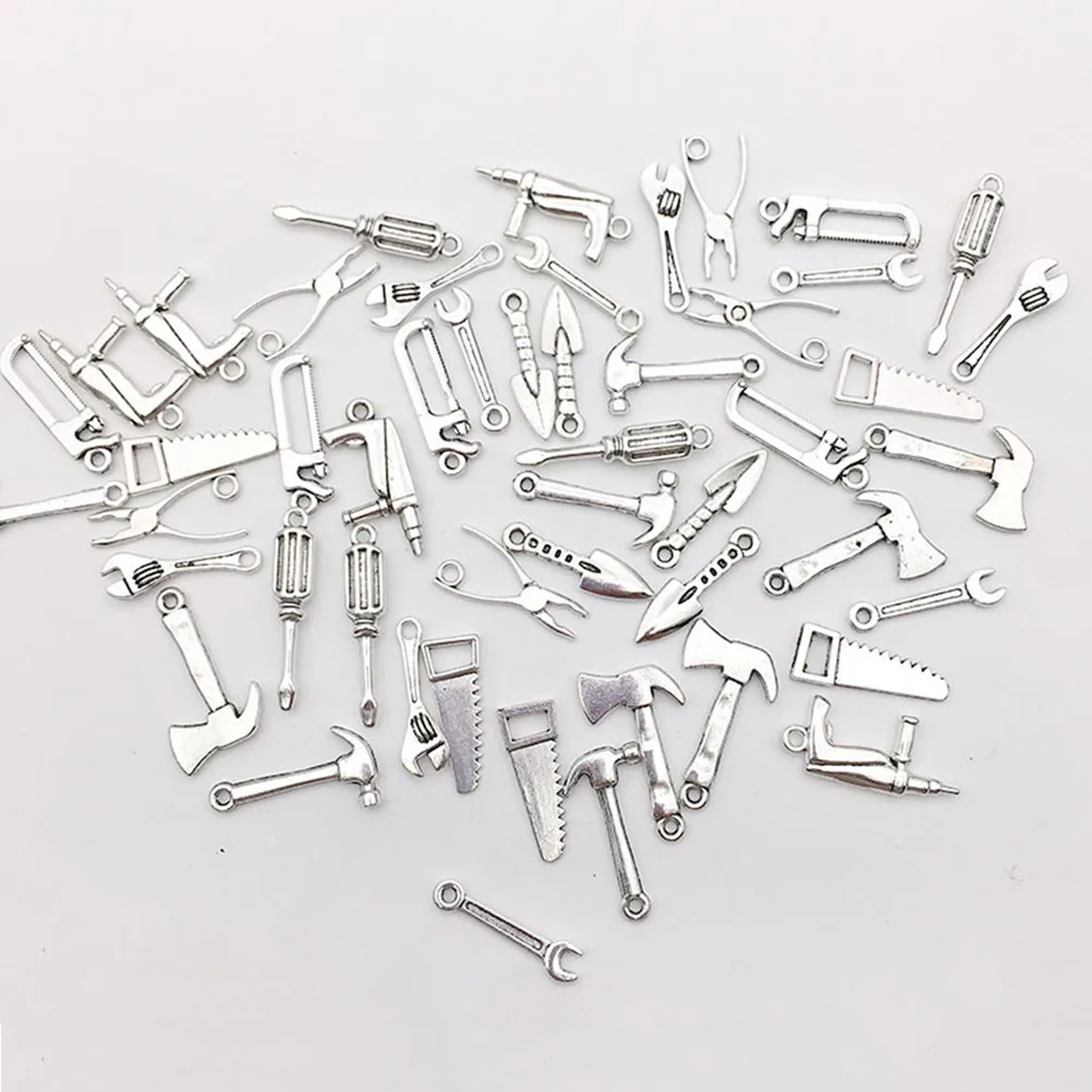 

50pcs Alloy Pendant Charm DIY Jewelry Pendants Mini Simple Unique Shape Durable Accessories Necklace Craft Bracelet