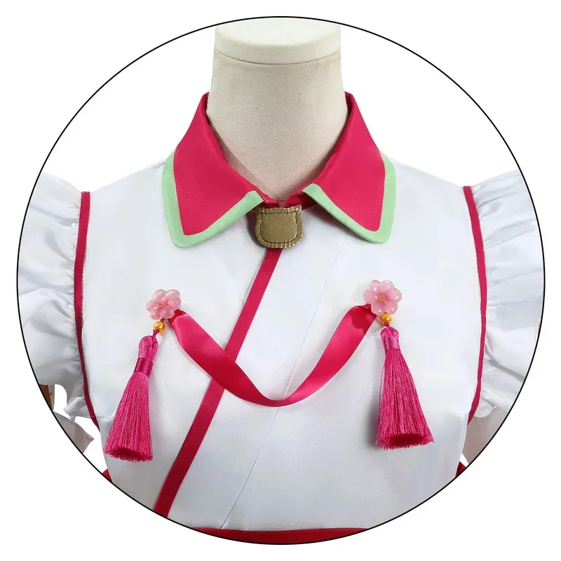 In Stock Sakura Miko Cosplay Costume Maid Dress Kimono Haori Yukata Hololive Holo Vtuber Full Set Wig Halloween Xmas