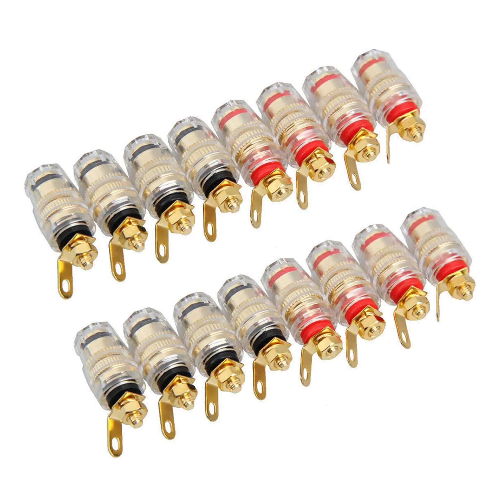 Hot-16Pcs 4Mm Amplifier Speaker Terminal Binding Post Banana Plug Jack