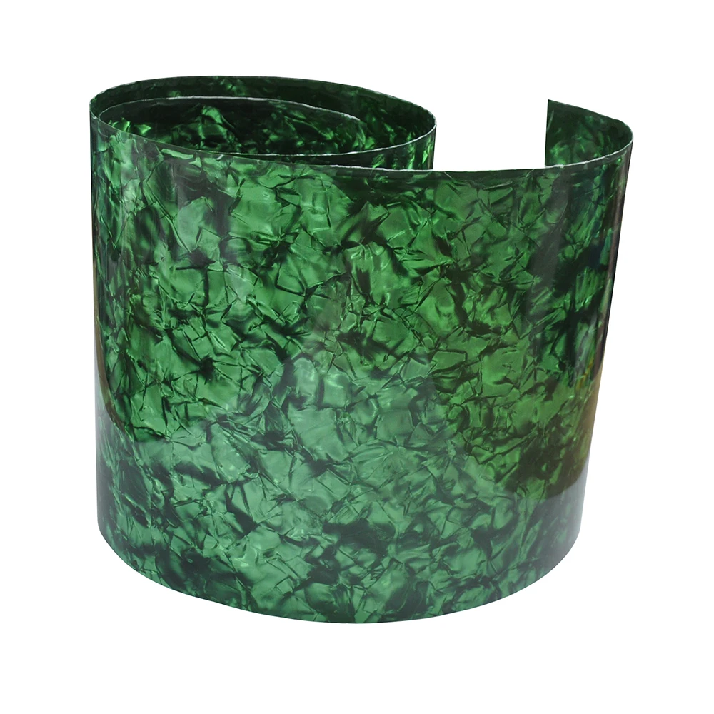 2Pcs Celluloid Sheet Drum Wrap Musical Instrument Deco Diamond Green 10x60\'\' and 16x60\'\'