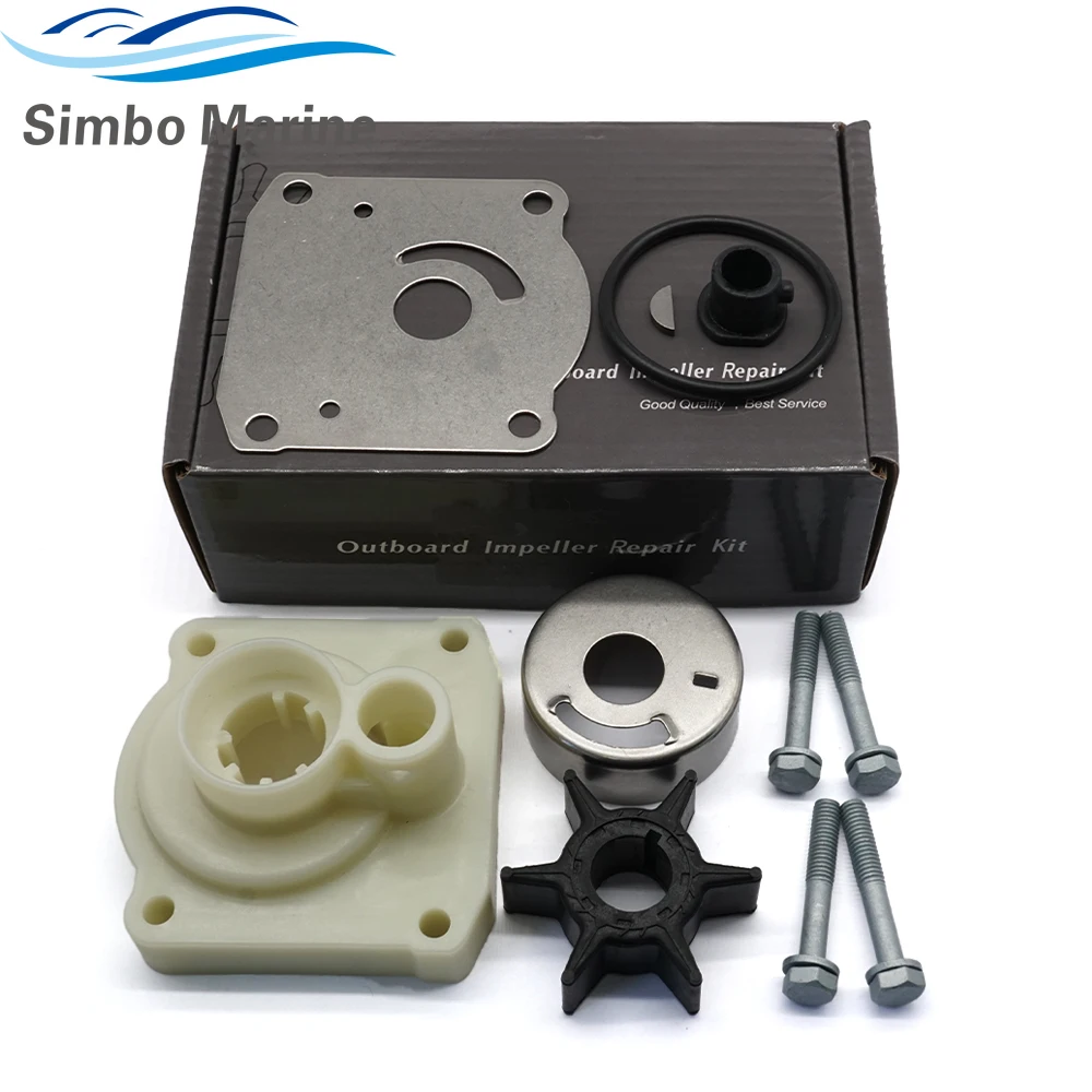 Water Pump Repair Kit for Yamaha Outboard 2 Stroke 30 HP C30 4 Stroke 25HP F25C Models Engine 61N-W0078-10 69P-W0078-00 18-3432