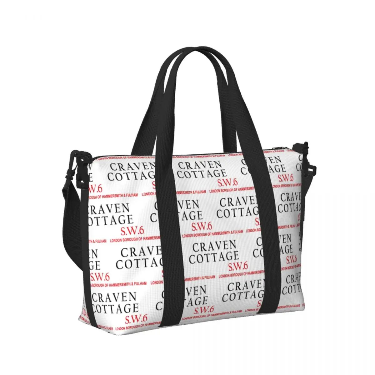 

Custom Craven Cottage Fulham Sw6 Lightweight Hoodie Beach Travel Bag Tote Bags for Gym Sport Women Shopping Duffle Shoulder Bag