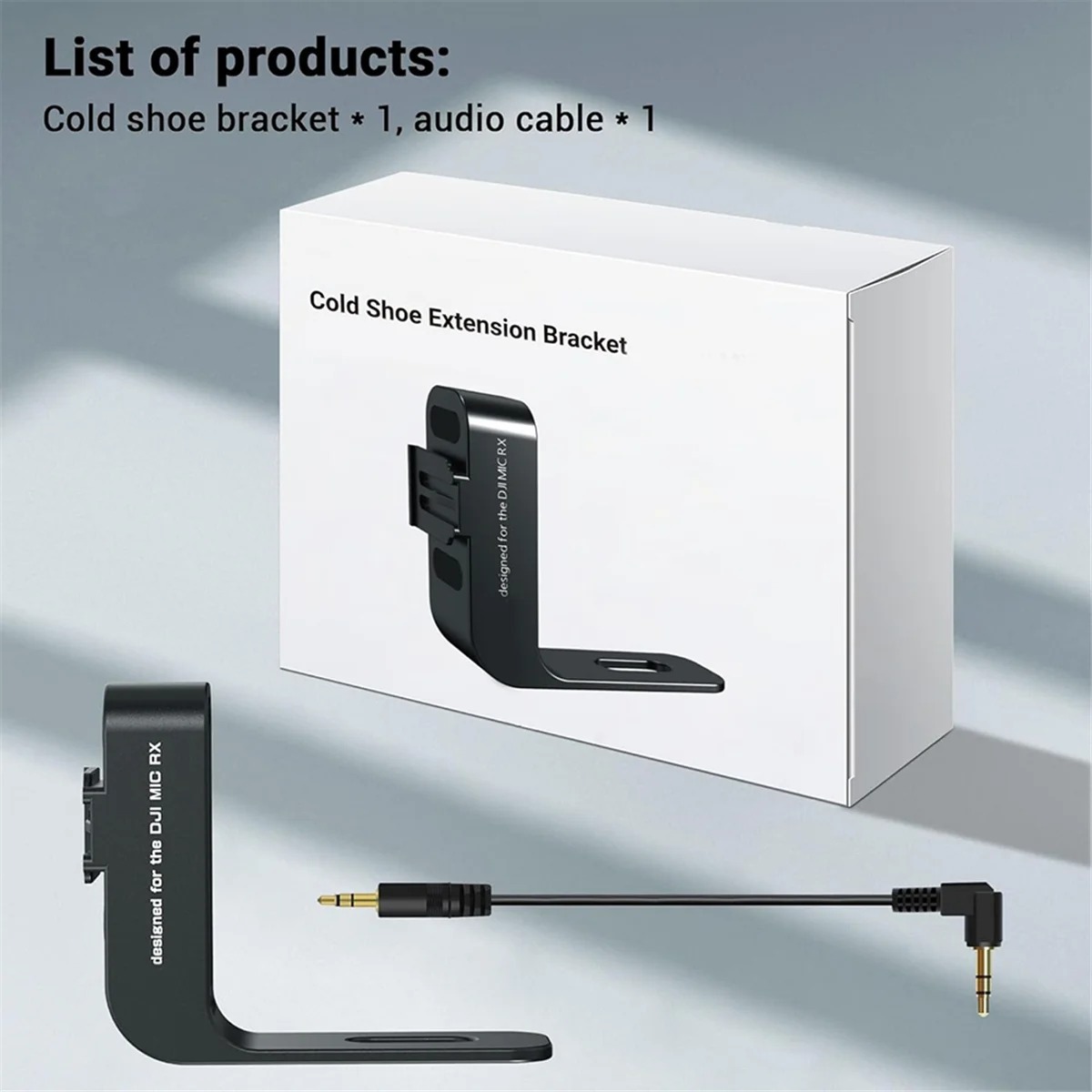 حامل الحذاء البارد BISMZ لـ Insta360 X4 X3 X2، حامل ميكروفون DJI Mic RX وملحقات لتسجيل الصوت المحسن