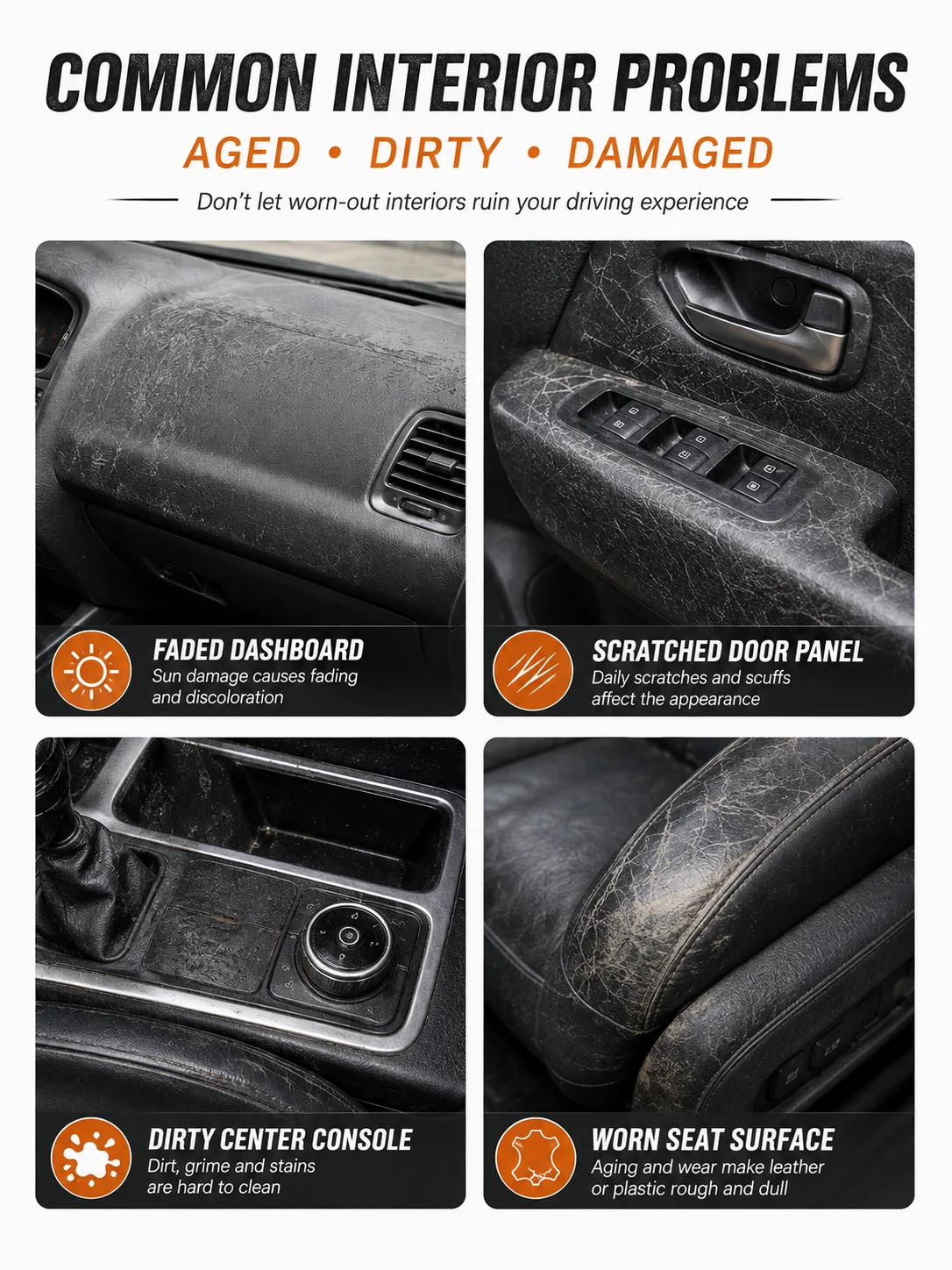 Car Interior Scuff Mark Cleaning Paste Practical DIY Cream for Auto Interior Maintenance
