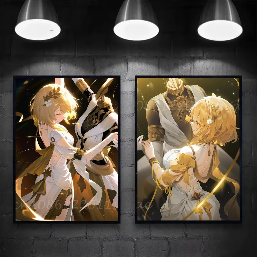 1 قطعة هونكاي ستار السكك الحديدية ويكي Aglaea لعبة المشارك ذاتية اللصق الفن ورق مقاوم للماء ملصق مقهى بار غرفة جدار ديكور