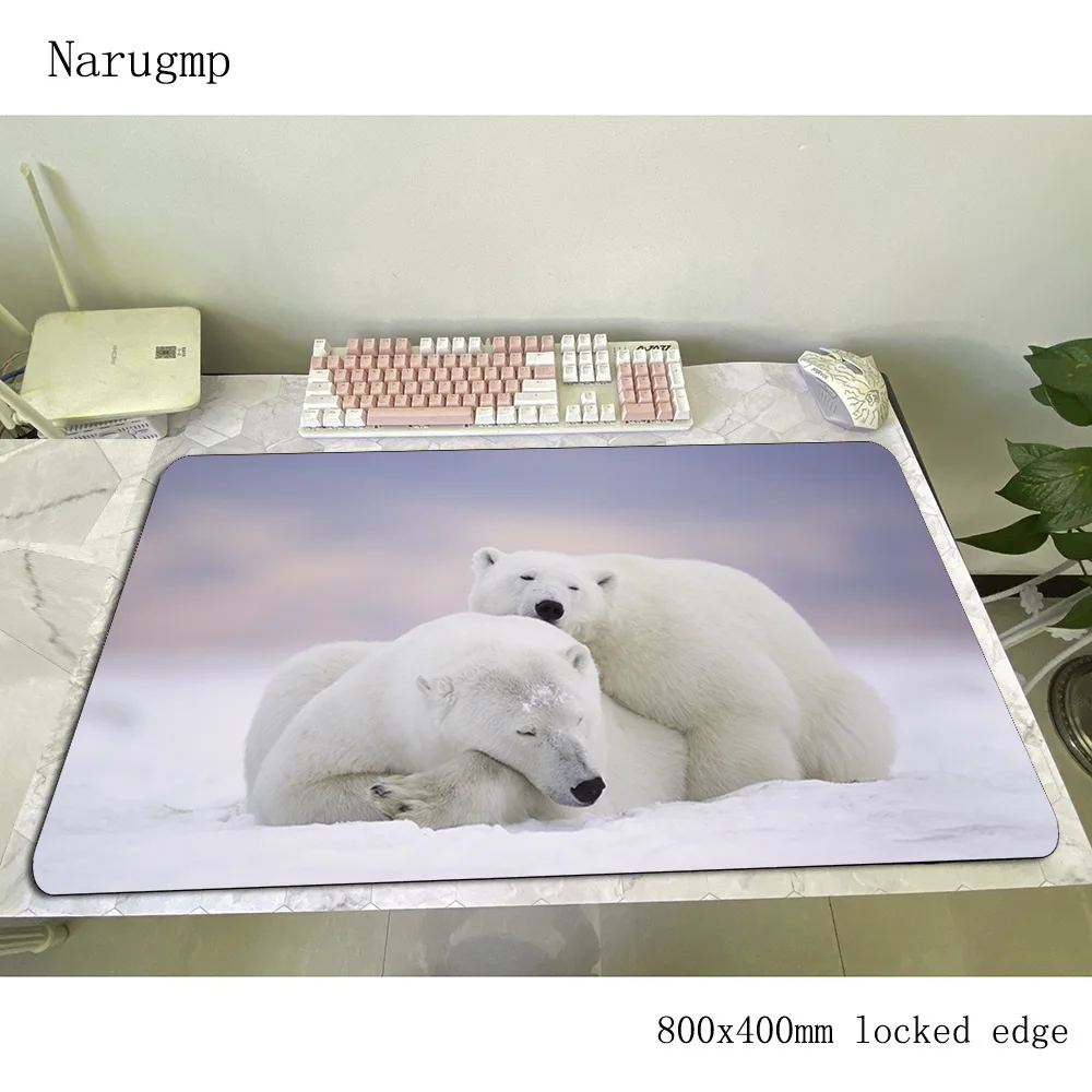 Polar Bear padmouse 80x40cm gaming mousepad game cheapest mouse pad gamer computer desk large mat notbook mousemat pc