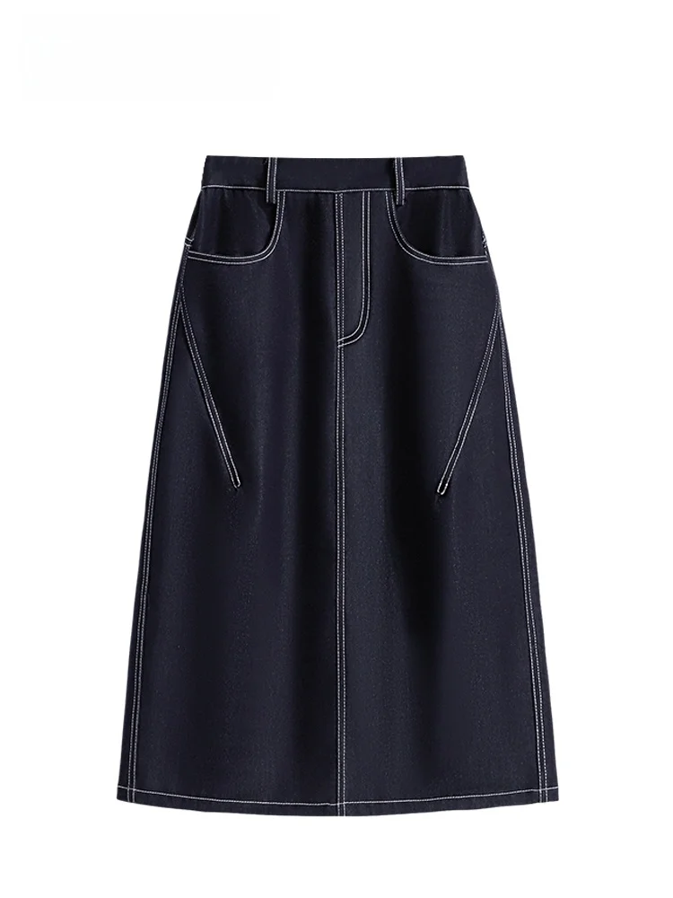 

Модная джинсовая юбка больших размеров для женщин, с завышенной талией, облегающая, весенняя новинка, молодежный летний дизайн, из смесового хлопка