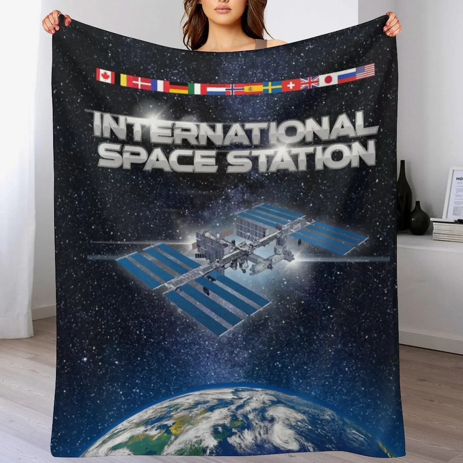 INTERNATIONAL SPACE STATION Throw Blanket