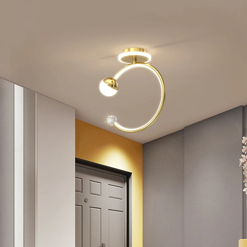 

Nordic New Simple Modern LED Chandelier Light Luxury For Corridor Aisle Cloakroom Living Room Balcony Loft Home Creative Lustres