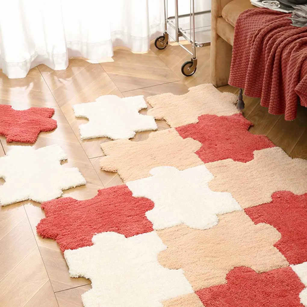 

8pcs Thick Puzzle Carpet Mat Carpet Living Room Plush Puzzle Carpet Plush Warm Comfortable for Bedroom and Yoga