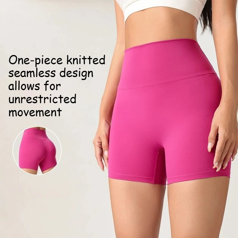 Woman's Yoga Pants Slim Fit Elastic Shorts High Waisted Comprehensive Training Short Pants Invisible Waist Pocket