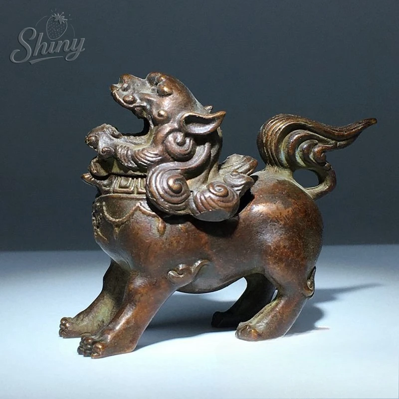 

Антикварная курильница Pi Xiu, мини-латунная настольная курильница, ремесло, домашний декор, украшения для гостиной, йоги и кунг-фу