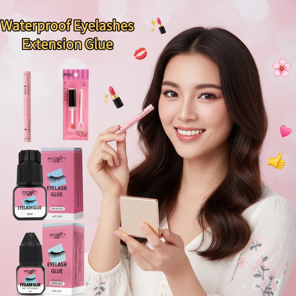 Waterproof Eyelashes Extension Glue Long-Lasting Grafting Lashes Glue Quick Drying Adhesive Glue No-Irritant Eyelash Makeup Tool