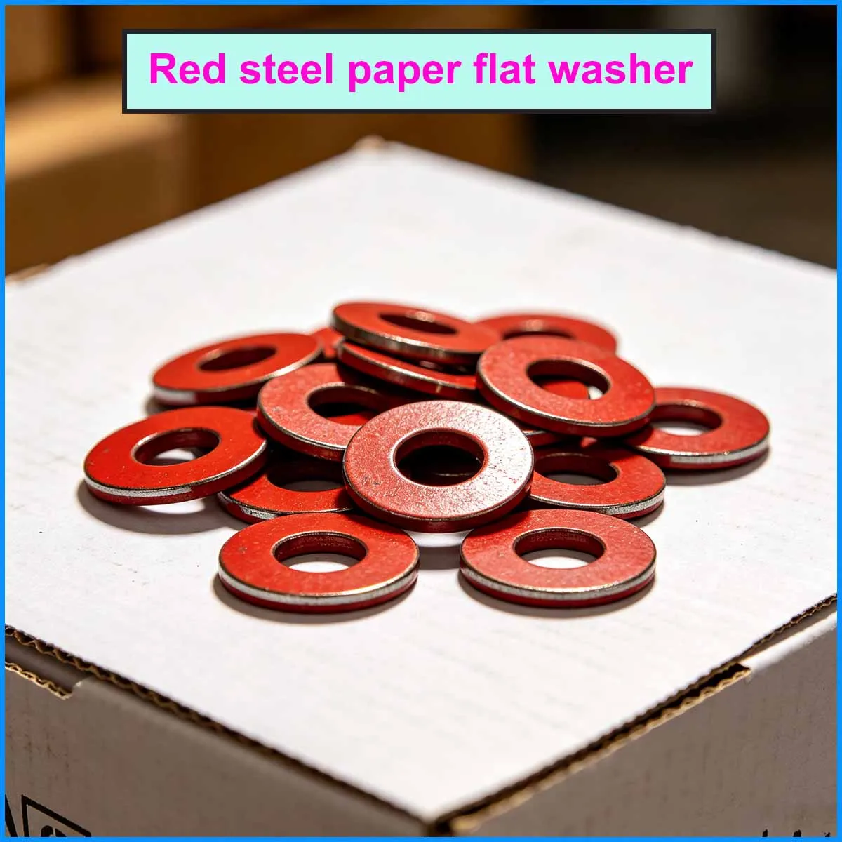 Red steel paper flat washer / Insulated Meson Card Paper Gasket M2M2.5M3M4M6M8M10-M20
