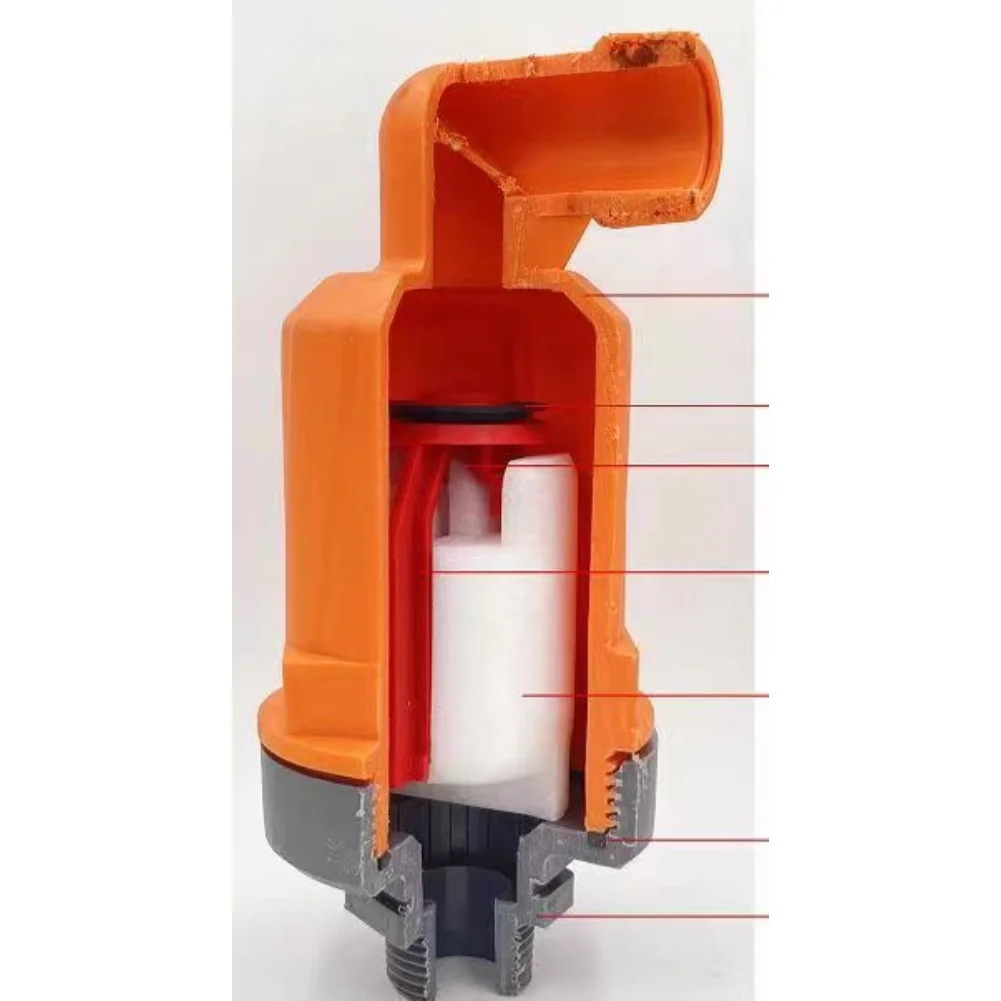 1 Inch NPT Air Relief Valve for Irrigation Systems with Dual Exhaust Ports and Low Pressure Sealing PA Material