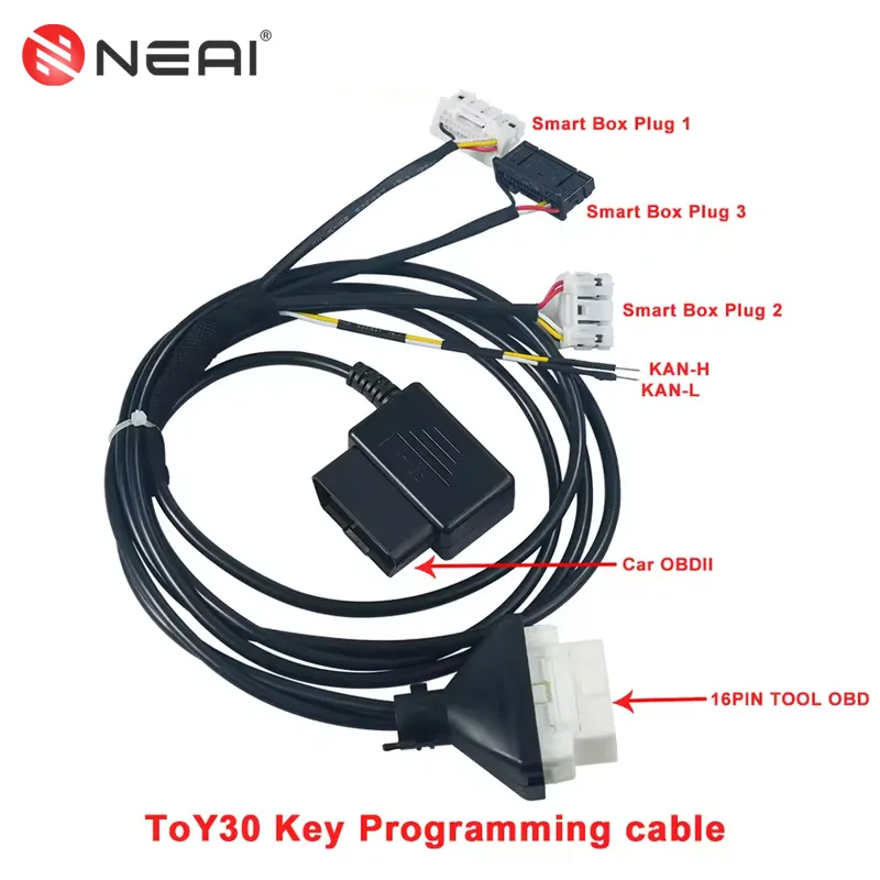 Toy30 Cable 4A 8A BA Smart Remote Key Program Cable 16pin OBD Cable For Autel OBDSTAR K518 Xhorse Key Tool Plus For Toyota Lexus
