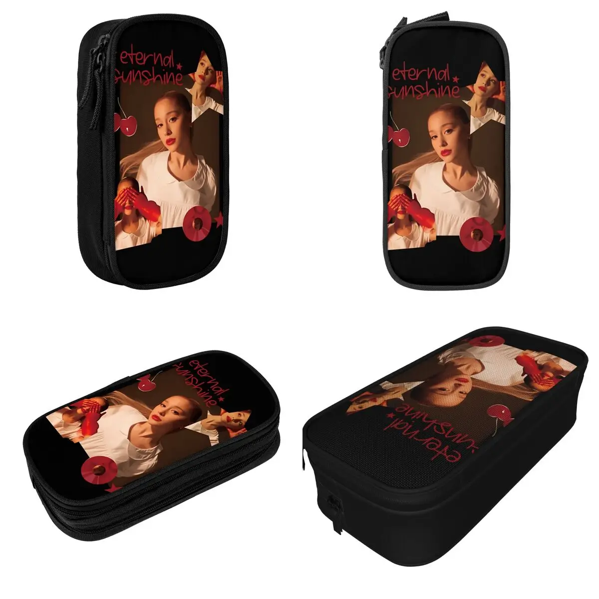 Cute Arianas Grandes The Eternal Sunshine 2026 Pencil Cases for Student Large Storage Pencil Bags School Supplies Accessories