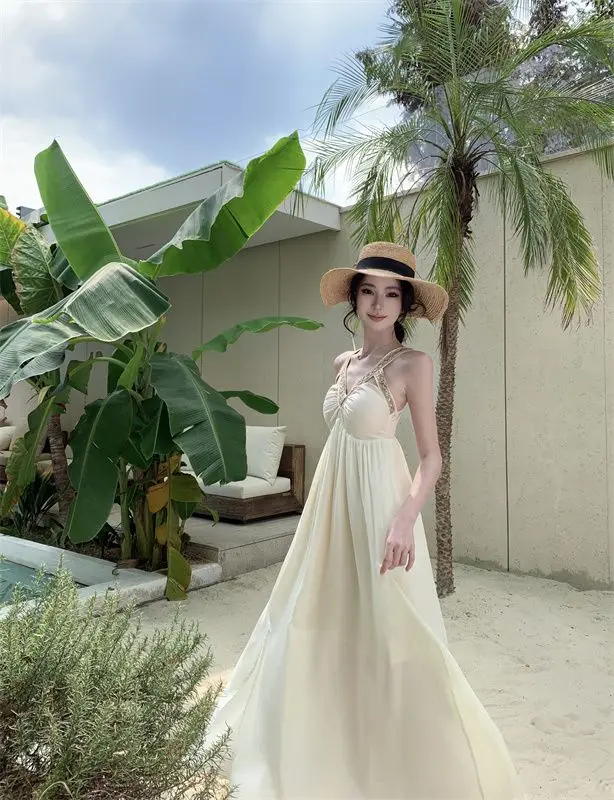 ドレス レディースドレス 原宿 秋 サテン パールトリム付き シャーリング ノースリーブ マーメイドヘム ソワレ フレンチ 絶妙なミニマリストレディ