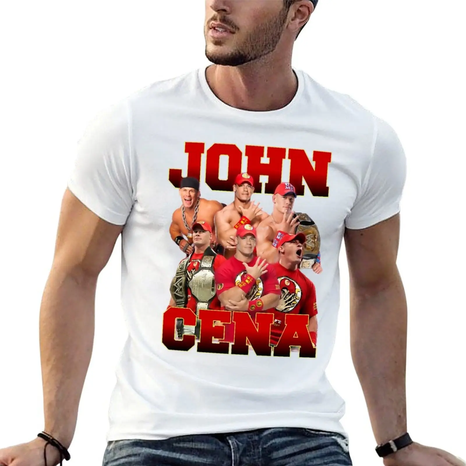 

John wrestler Cena BOOTLEG DESIGN T-Shirt cotton t shirt man man t shirts for men casual T-Shirt