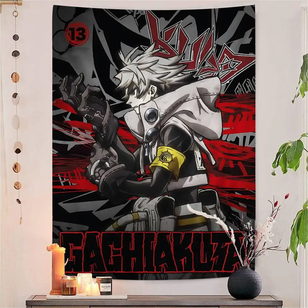 Anime G-Gachiakuta Anime Tapestry Hanging Tarot Hippie Wall Rugs Dorm Home Decor