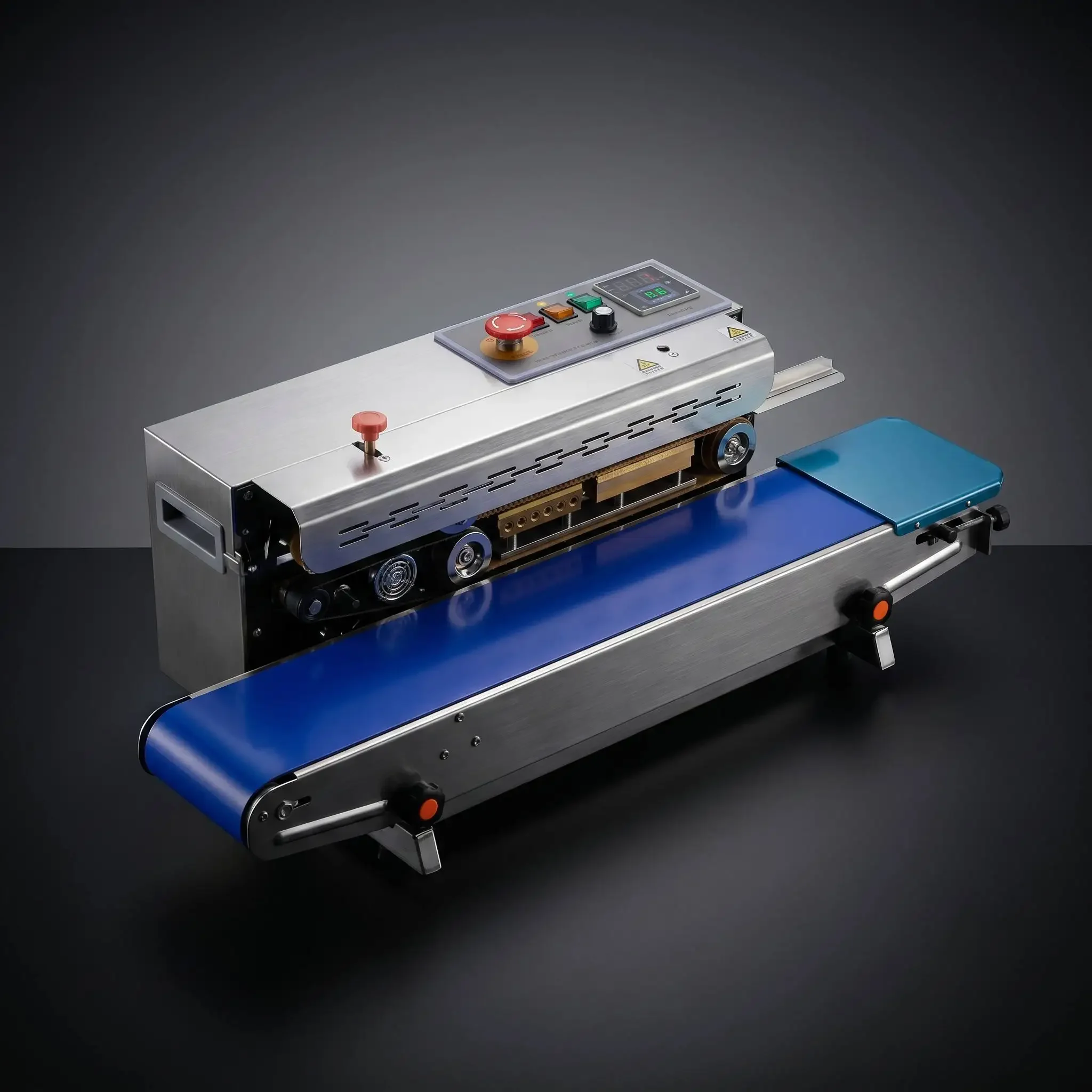 &Tabletop Electric Continuous Plastic Film Pouch Sealer Machine 750W with Steel Printing for Small Business Packaging Pro Kit