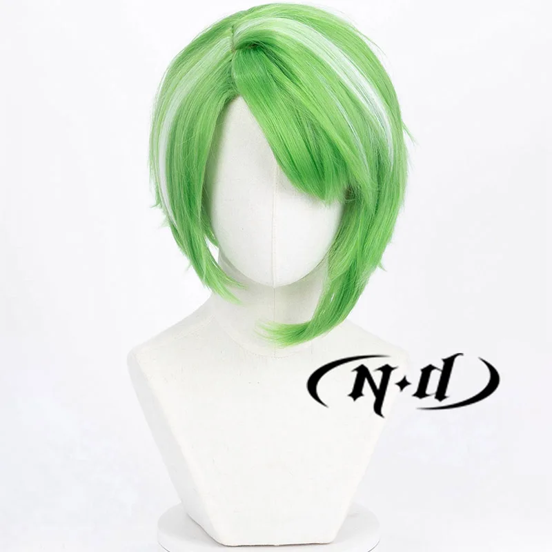 شعر مستعار بيكيرو تنكري ، ذكريات عذراء ، شعر أخضر ، مقاوم للحرارة ، صناعي للكون الهزلي ، حفلة الهالوين