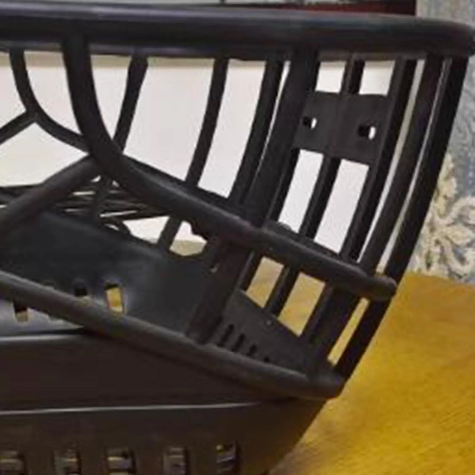 

Bike Basket Bike Frame Basket with Lid Simple Hollow Out Bicycle Cargo Rack