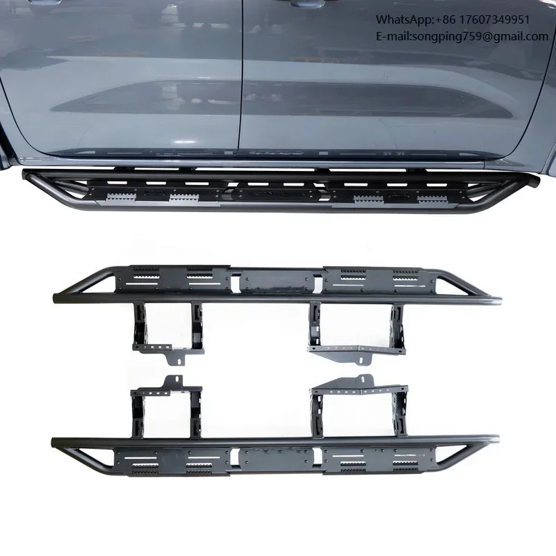 Ranger 2Tube Side Steps Manganese Steel Frame Mounted Rock Sliders Off-Road Running Boards Nerf Bars Heavy Duty Specific Upgrade