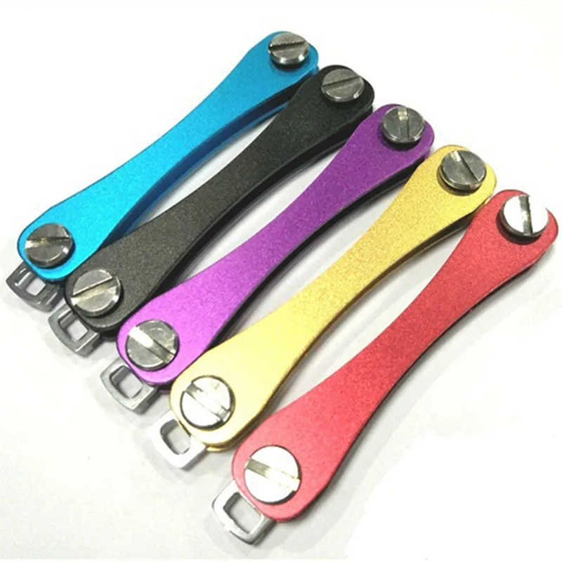 Organizador de llaves de Metal Carteras Organigastos, bolsa para Llavero, soporte organizador de llaves, Clip para llaves de aleación de aluminio, herramienta para exteriores