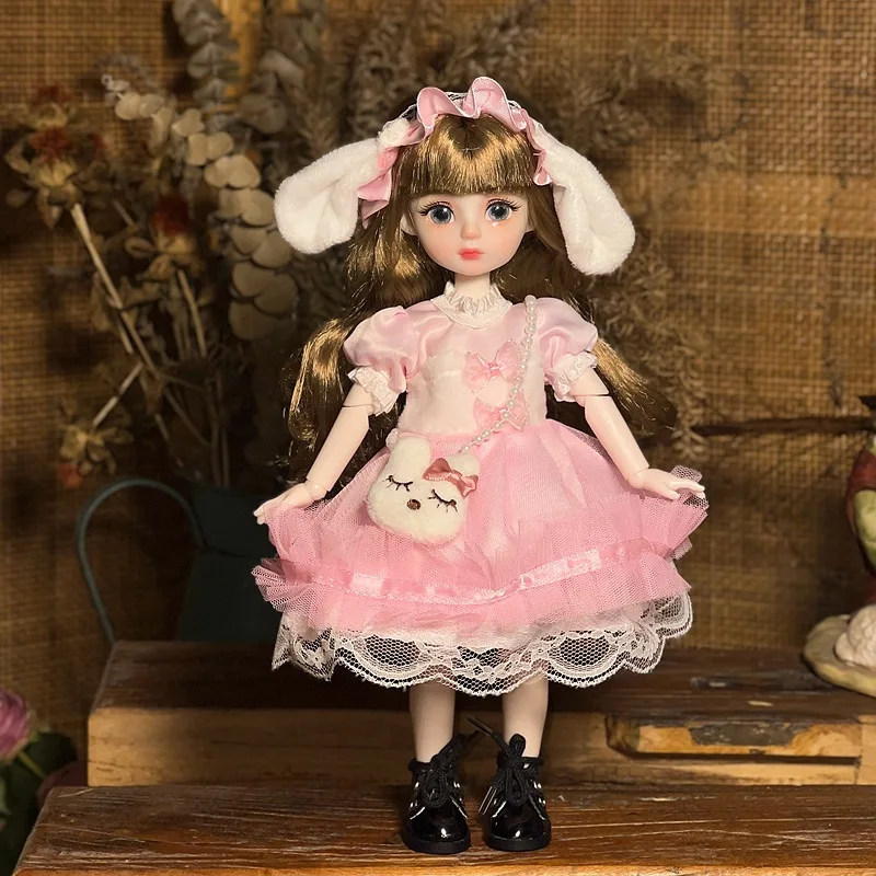 1/6 BJD pop 12 inch kogelgewricht lichaam met volledige outfit set – 20 gewrichten Lolita verkleedkleding voor doe-het-zelf aangepaste modepoppen
