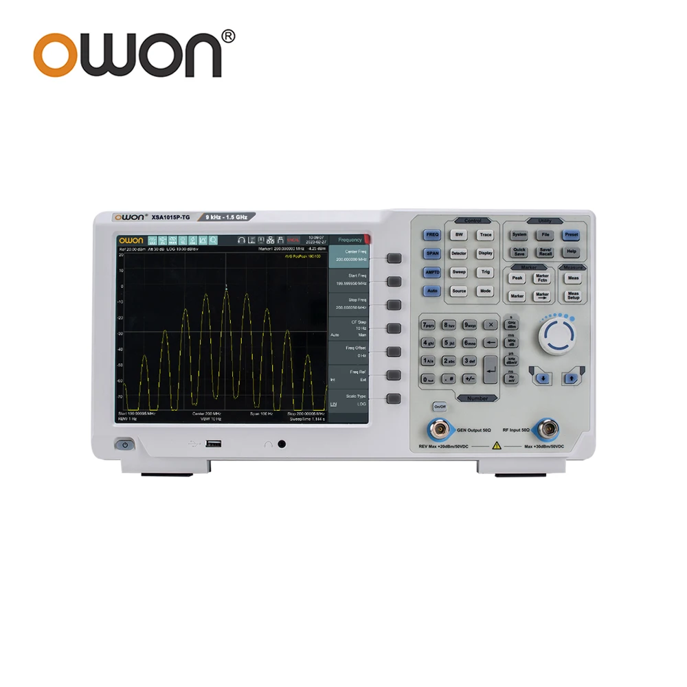 OWON XSA1015P-TG 9kHz to 1.5GHz Spectrum Analyzer 1Hz Resolution 10.4 inch Multi-touch Screen USB LAN HDMI Tracking Generator