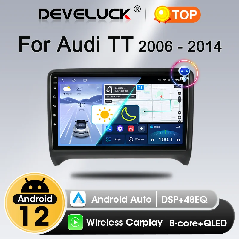 

Wireless Carplay For Audi TT MK2 2006 2007 2008 2009-2014 Android Auto Car Radio Multimedia Navigation GPS Autoradio Stereo DVD