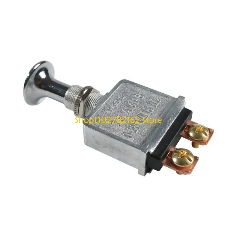 

547B Pull Switch On/Offs 6-28V Heavy Duty Metal Push Pull On Offs Switch 2 Terminals for Trucks/ Hot Rods/ Boat/Race Car
