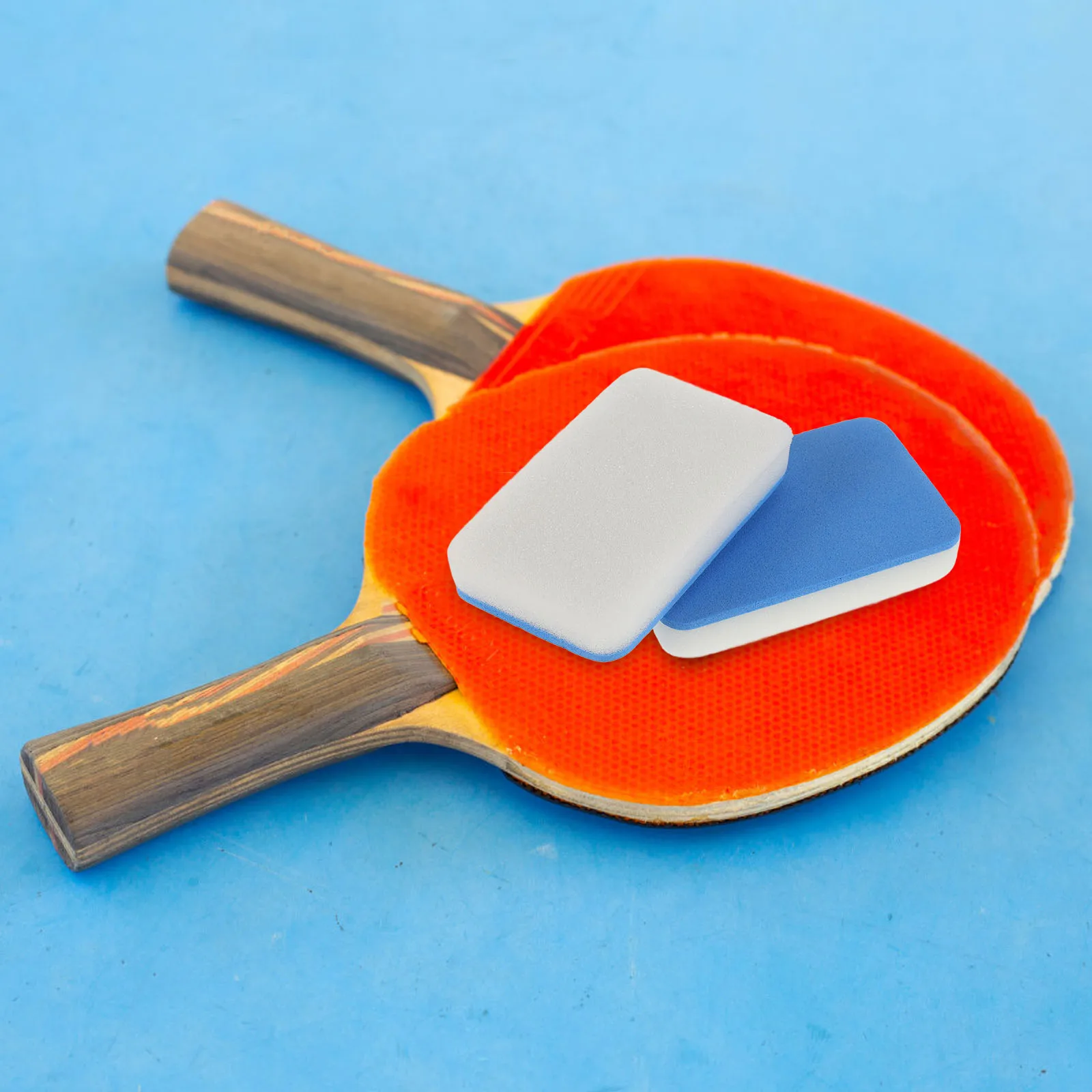

2pcs TableTennisRacketCleaningBrush SpongePortablePaddleCleanerDusterScrubber EffectiveRemoval DirtDebris GentleBristles