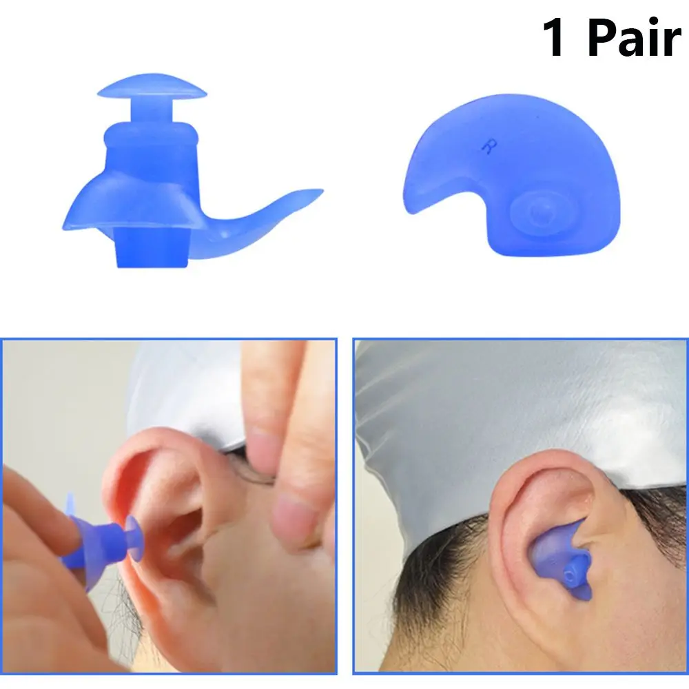 

1 Pair For Adult Anti-Noise Dust-Proof Diving Earplugs Ear Plugs Swim Accessories Soft Silicone