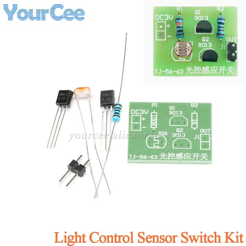 5pcs/1pc Light Control Sensor Switch Kit Photosensitive Induction Switch Electronic DIY Suit Integrated Circuit Suite DC3V