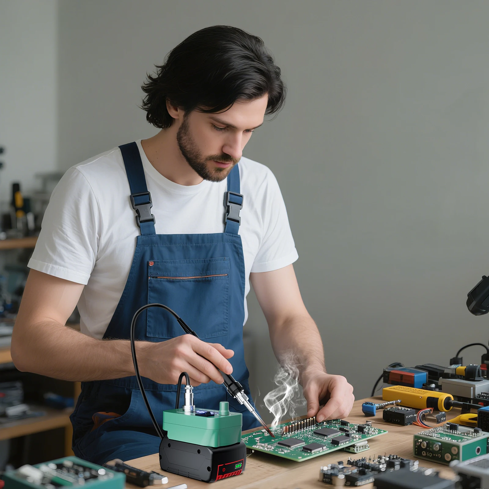 Nananuu – fer à souder électrique sans fil 60W PCB, pour batterie Bosch 18V 300-510, réglage du pistolet de soudage du métal, outil de réparation de torche ﻿