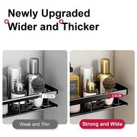 Bathroom Shelf No Drill Wall Mounted Shampoo Bottle Shower Corner Rack Toilet Storage Rack Aluminum Bathroom Kitchen Accessories - Image 6