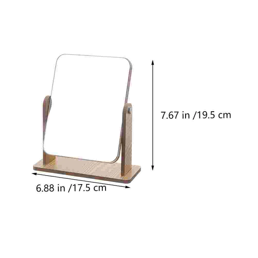 Miroir de courtoisie rotatif en bois pour la décoration de la maison, bureau pratique, chic, britannique, orner, femme décorative