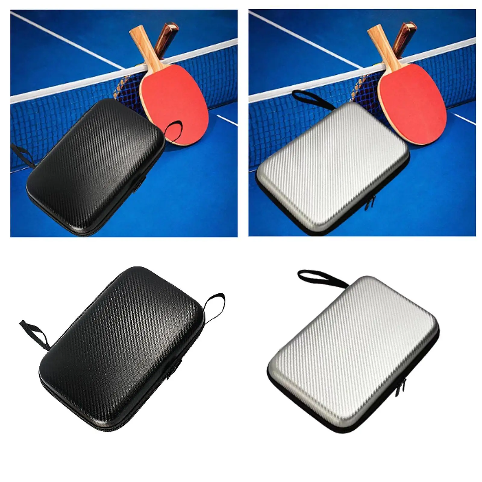 

Сумка для ракеток для настольного тенниса, сумка для переноски с сетчатой сеткой, легкая защита из ЭВА, жесткий чехол для весла, мячей, соревнований на открытом воздухе