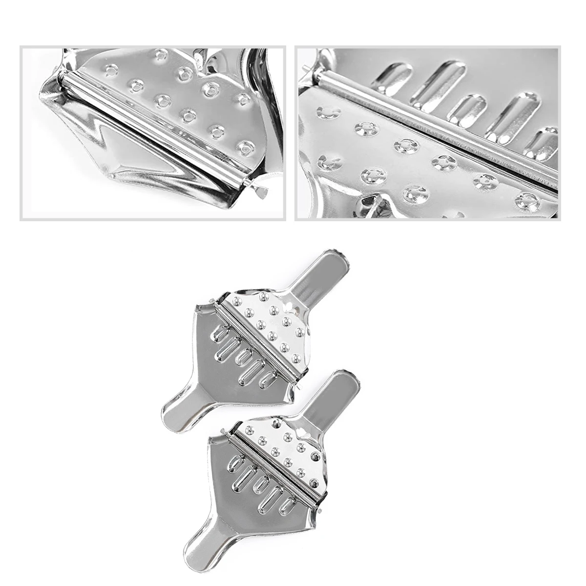 الفولاذ المقاوم للصدأ الليمون إسفين عصارة ، دليل الليمون المشبك ، عصارة الحمضيات ، المنزل ، المطبخ ، بار ، 4 قطعة