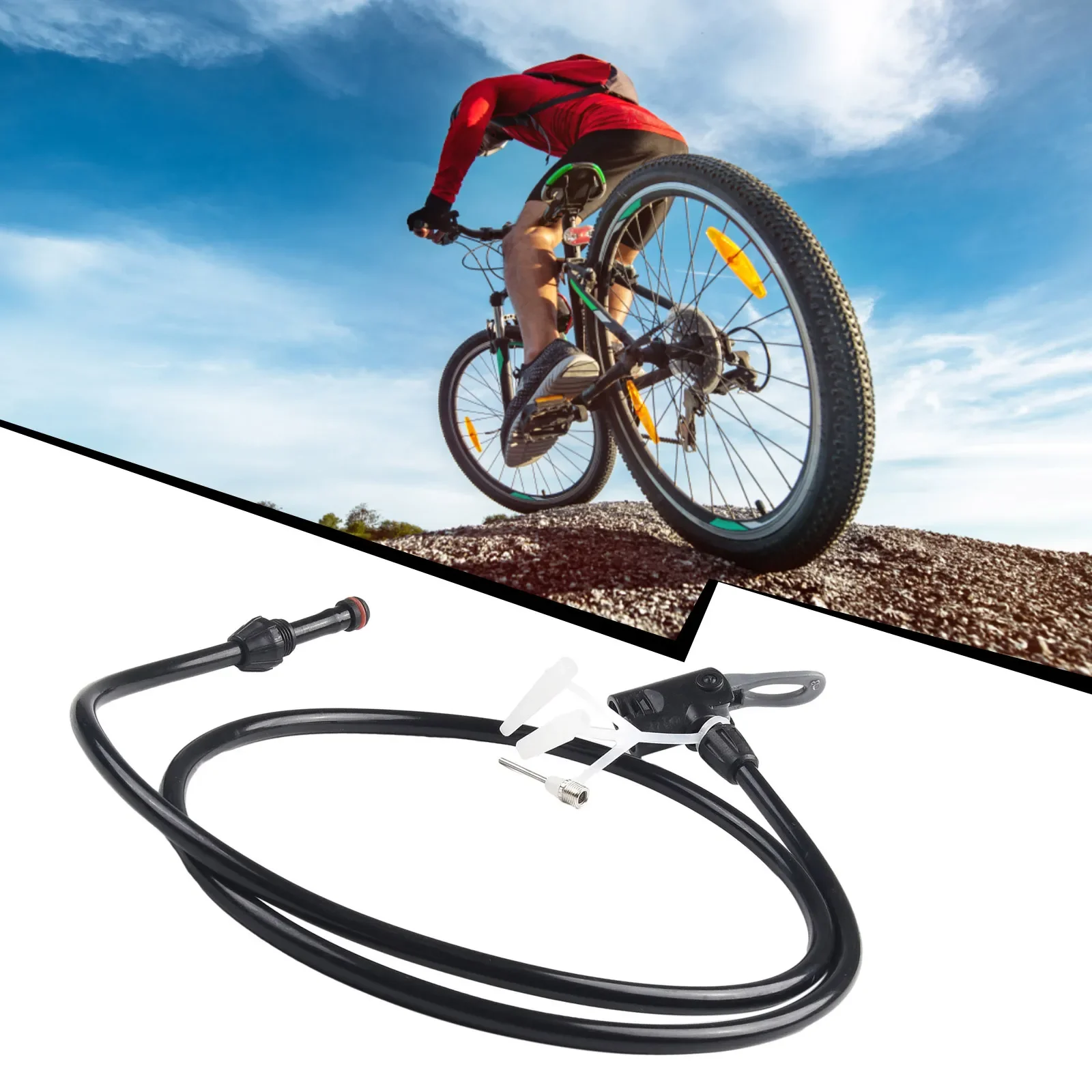 1x Bicycle Air Pump Extension Tube Hot Sale Hose Air Pump Connector Lengthened Trachea Replacement Hose Accessories High Quality