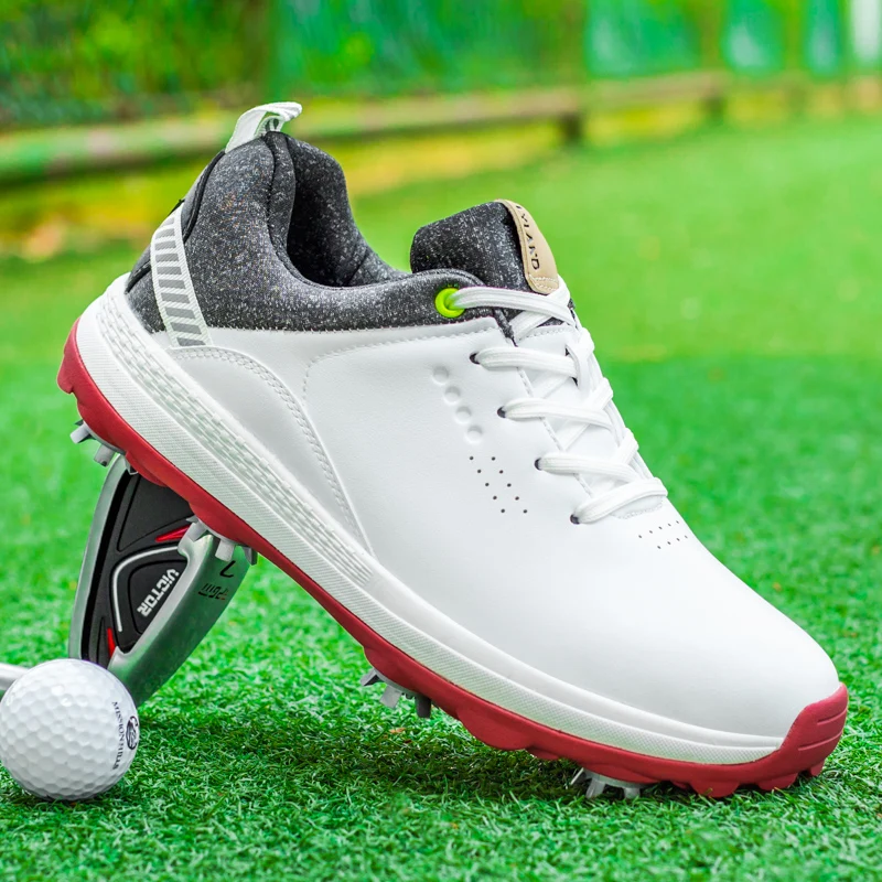 Nieuwe Lersure Waterdichte Golfschoenen Heren Professionele Golf Spikes Trainers Outdoor Antislip Wandelschoenen Golfer Schoenen Luxe Sneakers