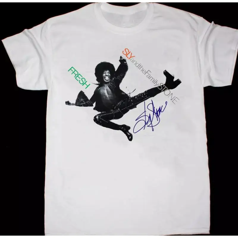 

Новая хлопковая белая футболка Sly Stone Singer S 2345XL