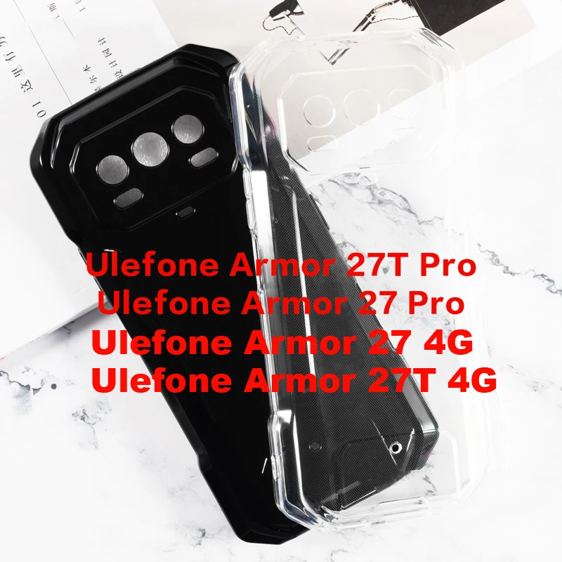 Pokrowiec na telefon Ulefone Armor 27T 4G Silikonowe etui na telefon Ulefone Armor 27T Pro Armor 27 Pro Miękkie etui TPU do Ulefone Armor 27 4G