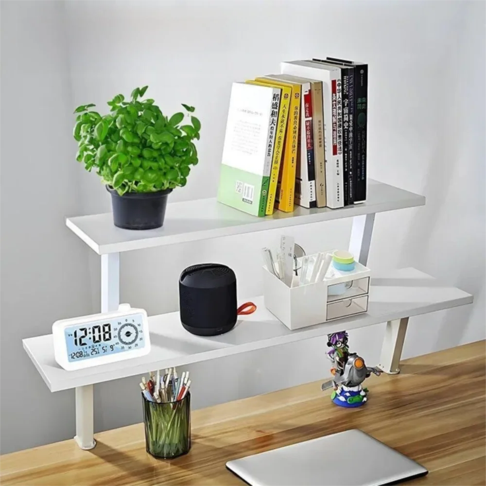 

Horizontal Floating Desktop Bookshelf Floating Design Space Saving Display Mount Holder Raised Ergonomic