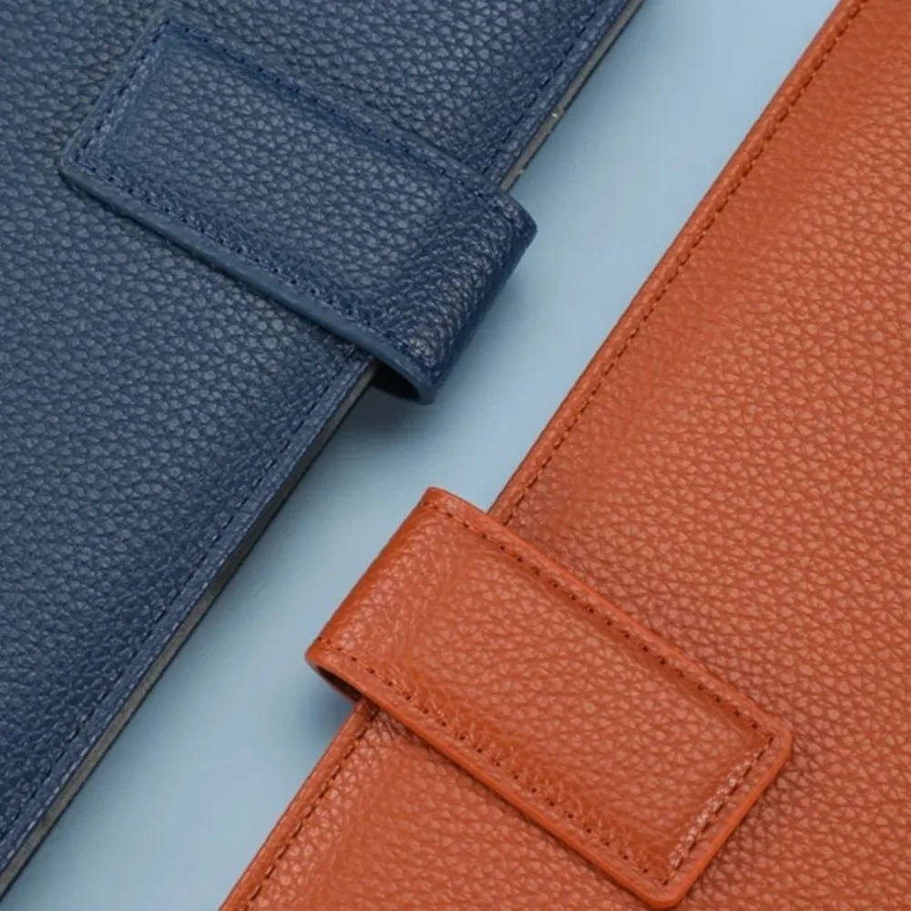 Nuevo Carpeta tipo cartera A4 de cuero PU, carpetas de archivos de contrato portátiles, carpeta de documentos multifuncional,