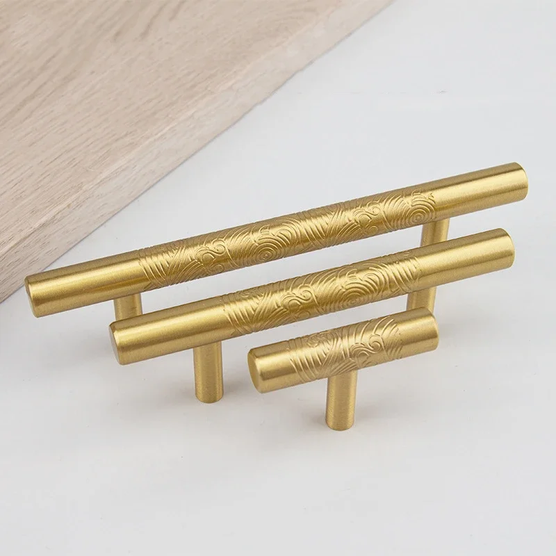 

New Chinese Style Solid Brass Cabinet Handle Classical Cabinet Door Cylinder Handle Drawer Wardrobe Door Pull copper Bronze