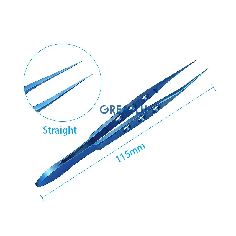 Titanium Alloy Fue Hair Transplant Tweezers Hair Transplant Implanter Straight Curved Manually Implanted Tools